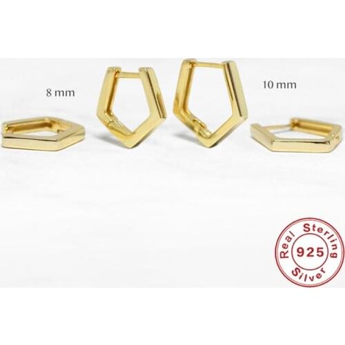 CANNER 925 Sterling Silver Earrings For Women Geometry Ear Bones Personality Huggie Earrings With Charm 2021 Trend Brincos