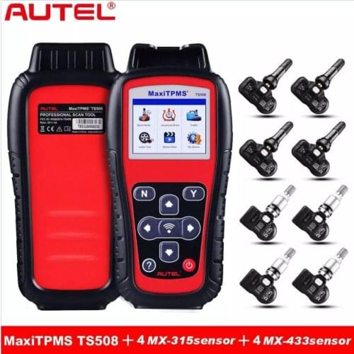 Autel MaxiTPMS TS508 TPMS Diagnostic & Service Tool MaxiTPMS TS508 + 4 MX-315sensor + 4 MX 433sensor Pressure Monitoring System