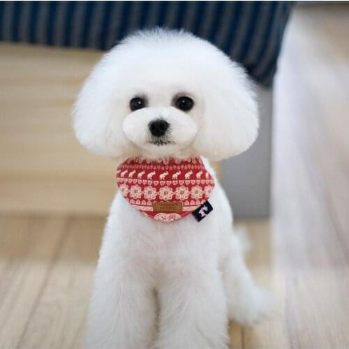 Pet Dog Saliva Towel Adjustable Neck Collar Bandana Neckerchief Scarf Slobber