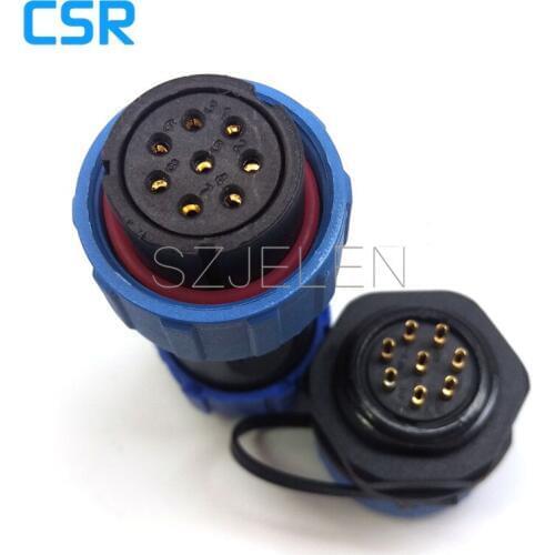 SP2110/S8-P8, cable connector 8 pin , waterproof plug and socket , Female plug, male socket,IP68.Industrial Power Connectors