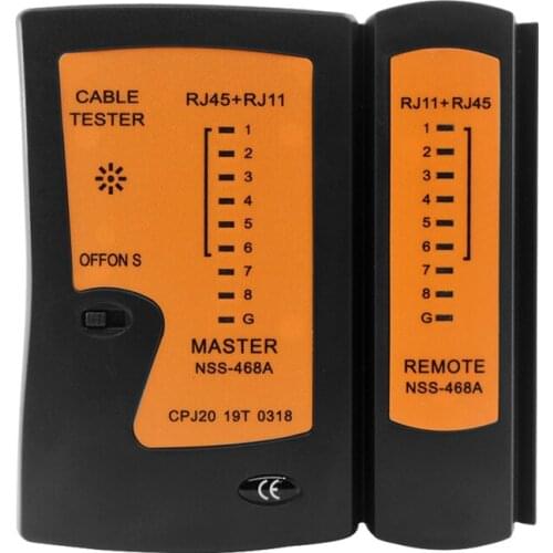 TISHRIC Lan Tester NSS-468A Dual Interface RJ11 RJ45 Cable Tracker Line Finder Wiring Network Cable Tester Network Tools