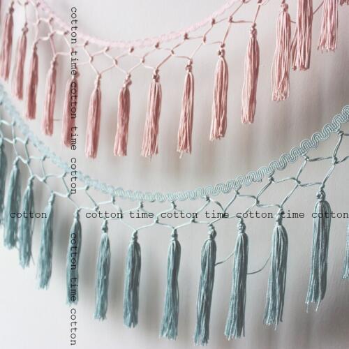 2yards/lot Polyester Tassel Marcrame Trim 13cm drop Fringe Trim Sewing Accessoy cotton trim in morden style accessory
