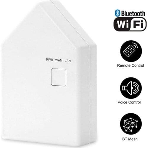 Smart Bridge Work with Alexa Google Home WiFi Bluetooth-compatible Smart Home BT Mesh HaoDeng APP Smart LED Light Smart Bridge