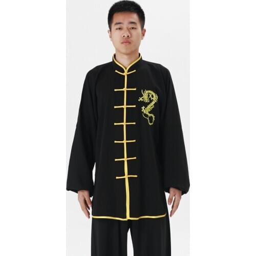 Uniform Kung Fu Suits Long Sleeve Tai Chi Clothing Chinese Traditional Folk Taiji Outdoor Walking Morning Sprots for men women