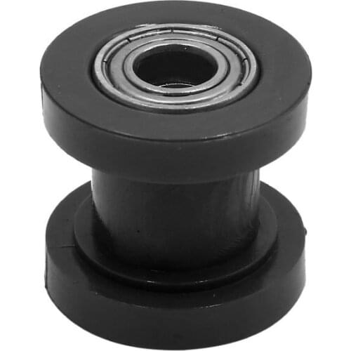 Uxcell 10mm Hole Chain Roller Pulley Slider Tensioner Wheel Guide Black for Motorcycle