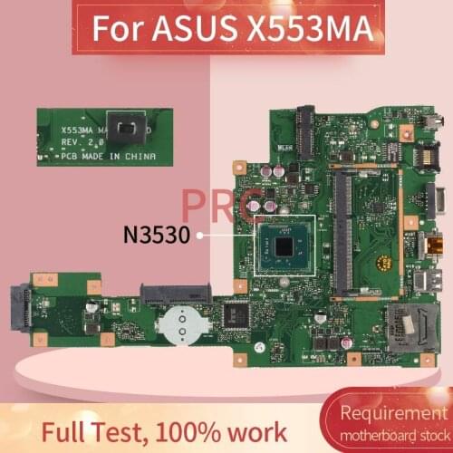 X553MA REV:2.0 For ASUS X503M F553MA F553M X553MA N3530 Laptop motherboard DDR3 Notebook Mainboard