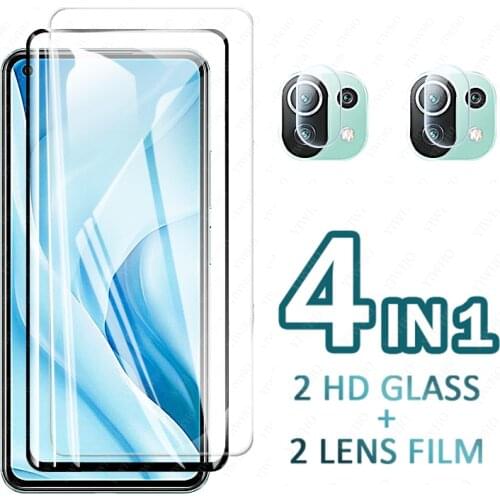 Tempered Glass For Xiaomi Mi 11 Lite Screen Protector Glass For Xiaomi Mi 11 Lite 5G Camera For Xiaomi Mi 11i Protective Glass