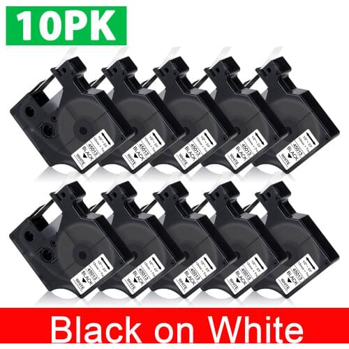 10PK 12mm Tape For DYMO D1 Tape 45010 45013 45016 45017 45018 45019 Label Tape For DYMO Label Maker LabelManager 160 280 450