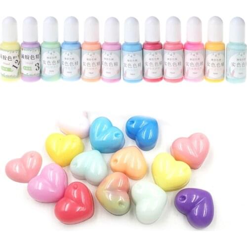 12 Bottles Liquid Macaron Candy Color Resin Pigment Dye Resin Epoxy Jewelry DIY