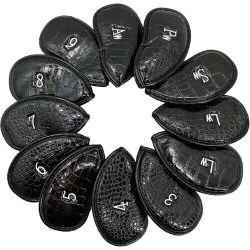 24Pcs Exquisite PU Golf Club Cap Protector Golf Iron Head Cover Set Accessories