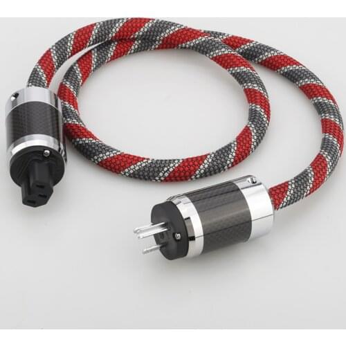 Audiocrast P107+DW38 AC power cable hifi power core audio power cable audio CD connecting line US HIFI Power cable