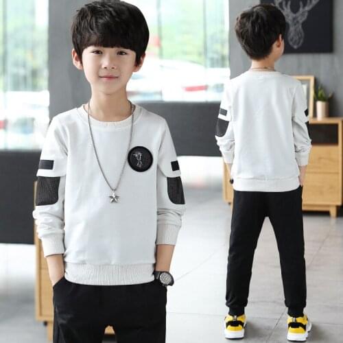 Childrens Sweater Set 2021 Spring and Autumn Age Range Sleeve Style Sleeve Length(cm) Fit Model Number Pattern Type Collar