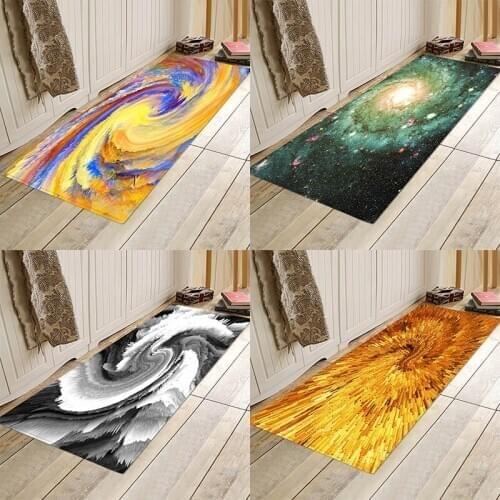 3D Flower Effect Printed Home Floor Pad，Kitchen absorbent floor mat