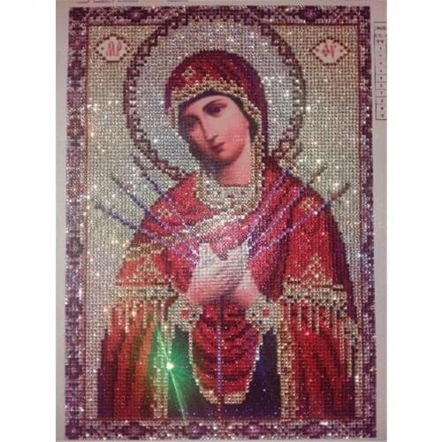 5D Diamond Embroidery Religious Virgin Mary Diamond Painting Mosaic Beadwork Painting Rhinestone Cross Stitch Home Decoration
