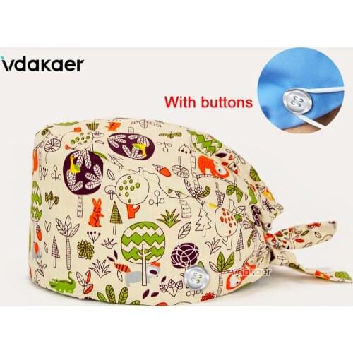 Dust cap printed casual hat simple and stylish adjustable frosted cap unisex gourd hat scrub hats for women scrub cap long hair