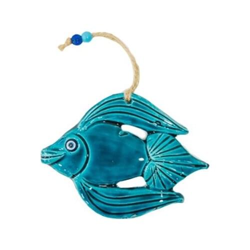 Çetin Tile Ceramic Turquoise Smiley Fish-Shaped wall Decoration wall graphics gráficos de parede настенная графика