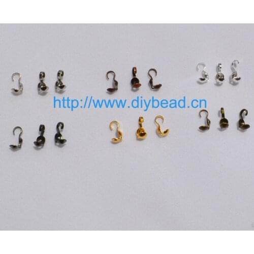 200pcs/lot Cord End Hooks Cover Connectors to link Clasp for Necklace Bracelet chain DIY Jewelry Findings Metal Accessories