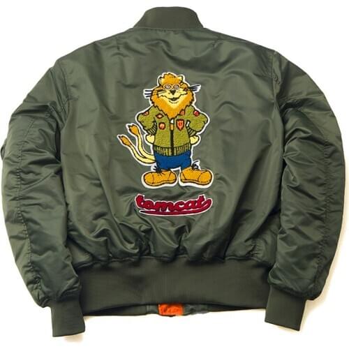 Winter Vintage MA-1 Streetwear Hip Hop Military Coats Clothes American College Bomber Flight Air Force Pilot Jacket Men EU Size