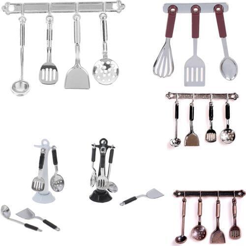 1:12 Doll House Miniature Dollhouse Spoon Shovel Cookware Model Cook Set 1:12 Kitchen Utensils DIY Dollhouse Accessories