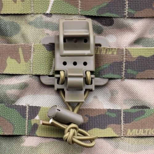 Multi-Purpose Quick Detachable Molle Tactical Axe Clamp Alpine Poles Fixed Torchlight Clamp Tan