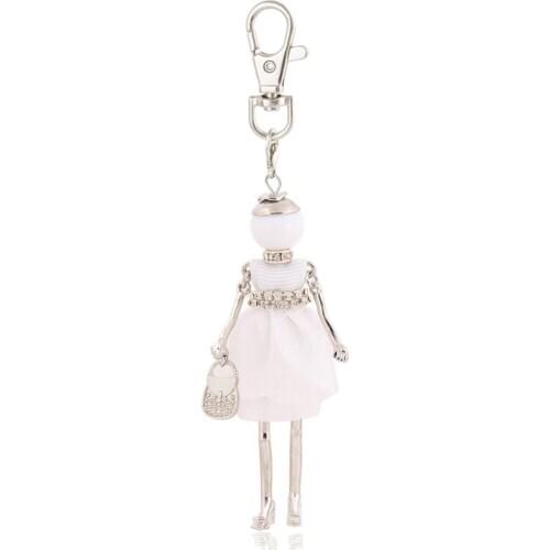 Hot Fashion Keychain For Women 2020 Statement Cute Key Chain Cloth Charm Bag Pendant Jewelry Christmas Girl gift Wholesale
