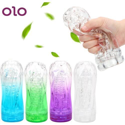 OLO Male Masterbation Cup Realistic Vagina Real Pussy Male Masturbator Sex Toys for Men Adult Sex Shop Toys