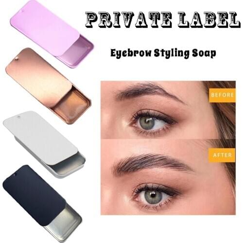 Wholesale Eyebrow Pomade Brow Soap Natural Makeup Waterproof Eyelash Re-Growth Wax Eyebrow Soap Private Label Cosmetics 50pc/LOT