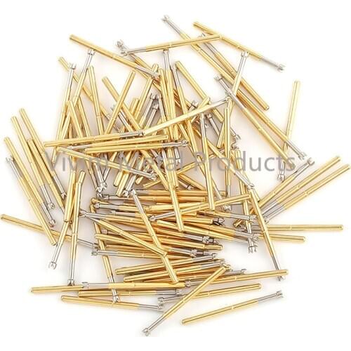 P125-Q2 Durable Brass Spring Test Probe 100 / PCS Metal Spring Probe Length 33.35mm Convenient and Durable Spring Test Probe