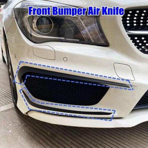 Front Bar Air Knife Front Bumper Side Canards Splitter Modification For Benz CLA-Class C117 CLA200 260 CLA45 2013 2014 2015