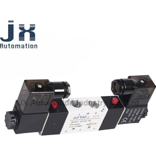 Original Airtac Dual-control Pneumatic Solenoid Valve 4V220-08 4V320-10 4V420-15 4V120-06 DC24V AC220V