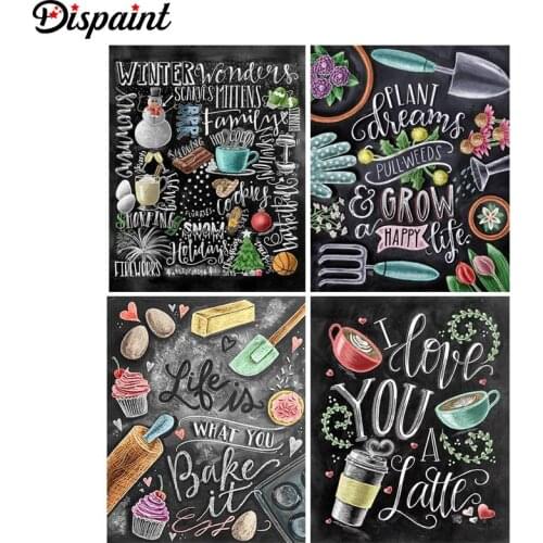 Dispaint Full Square/Round Drill 5D DIY Diamond Painting "Blackboard drawing" 3D Embroidery Cross Stitch 5D Home Decor Gift