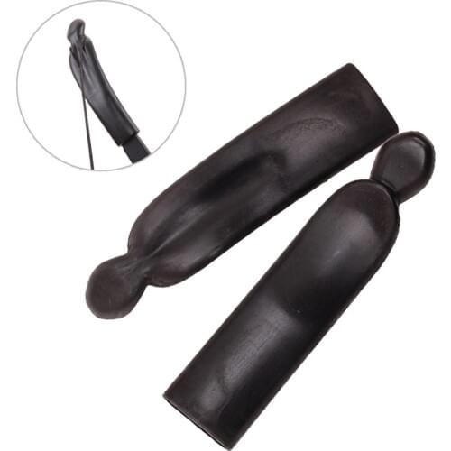 1 Pair Recurve 30mm Width Bow Tip Protector Reinforced Nylon Bow Tip Protector Cover Black Guard Replacement Part Outdoor Tools