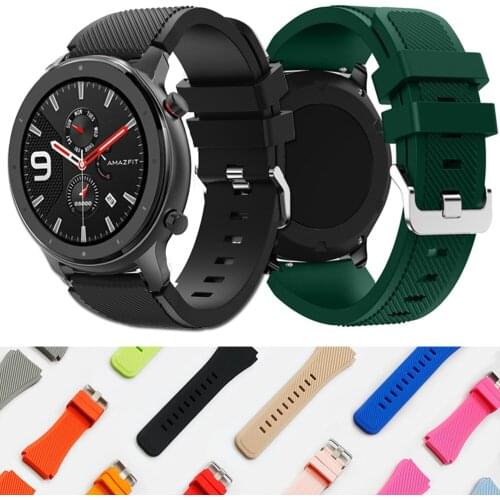 20/22mm Silicone Band For Huami Amazfit GTR 47mm 42mm/Samsung Galaxy Watch/Gear S3 Frontier/Huawei Watch GT 2 Correa Sport Strap