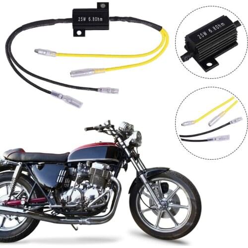 1Pair 25W Motorcycle Load Decoding Resistor For LED Turn Signal Light Repair LED Load Resistor Motorcycle Accessories