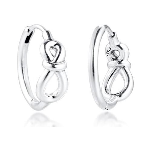 Infinity Knot 2020 Female Jewelry Components Aesthetic Halloween Girl Friends 100% Real 925 Sterling Silver Earrings for Women
