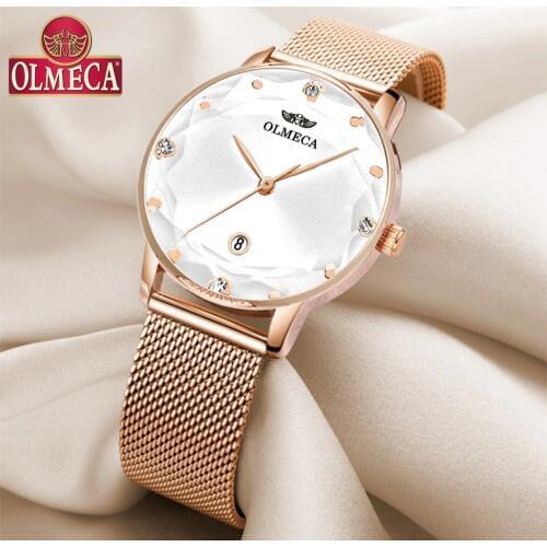 Sport Women Watches OLMECA Luxury Brand Watch Dress Reloj Mujer Water Resistant Clock Wrist Watch Milanese Bracelet Watch Band