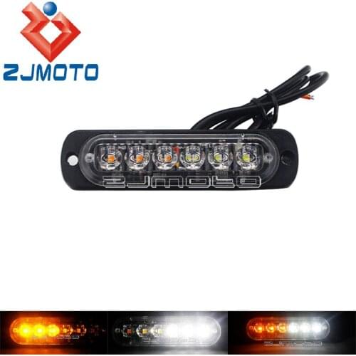 Universal Off Road Car Truck Motorcycle Accessories Side Marker Turn Signal Light 6PCS LED Warning Flashing Lamp Assembly