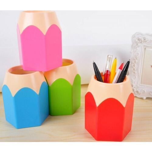 W41 Container w53 Stationery Removable Cute Container w53 Dual-Use Round Stationery 5 Color Plastic