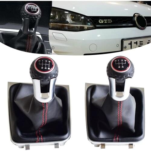 Gear Shift Knob Lever Shifter Gaiter Boot Cover Case Collar For VW Volkswagen Golf 7 MK7 GTI GTD 2013 2014 2015 2016 2017 2018