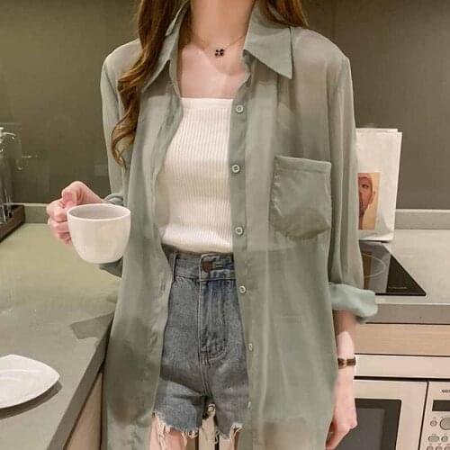 Blusas Camisas Mujer Blouse Women 2021 Women Blouses Long Sleeve Women Shirts Turn Down Collar Chiffon Blouse Shirt Blusa D306