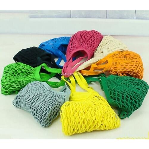 100pcs Sundries Storage Bags Multifunction Fruits Vegetable Mesh Pouch Portable Shopping Net Bag Cotton Material
