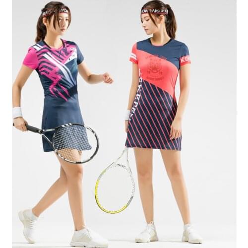 2021 Badminton Dress Shirt For Woman Girl Sports Dress + Inner Shorts Ladies Tennis Dresses Shorts Female Gym Workout Sportswear