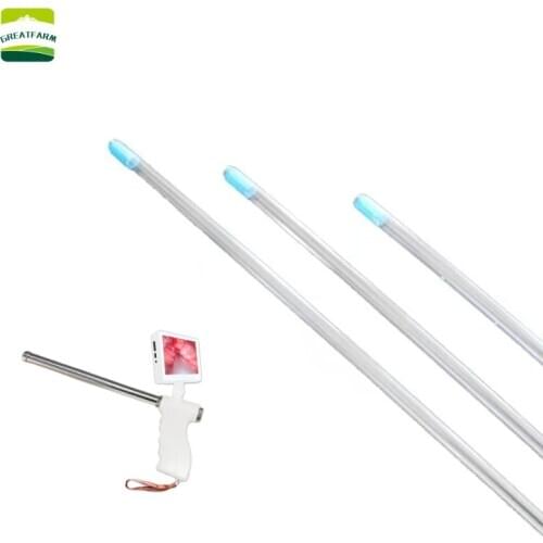 50pcs Cow Visible Insemination Gun Plastic Jacket Tube Cattle Artificial insemination Endoscope disposable deferens gun Coat