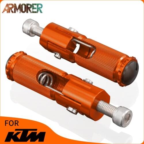 CNC Aluminum Universal Folding Footpegs Motorcycle Foot Rest Pegs Pedal Footrest Pad For KTM Duke390 1290 super adventure 790ADV