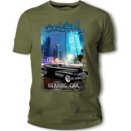 American Classic Muscle Car Y Classic Car Schwarz Auto Youngtimer Oldtimer Herren 2019 New Casual Short-Sleeve Men Cool Tees Top