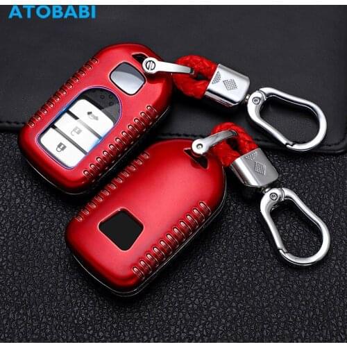 ATOBABI ABS Car Key Cases For Honda Civic Accord CR-V HR-V Fit Odyssey JED Crosstour Crider Remote Control Fobs Protector Cover