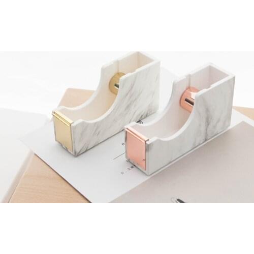 Marble Tape Holder Cutter Washi Tape Cutter Set Tape Transparent Tape Holder Tape Dispenser School Supplies Office Stationery
