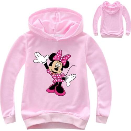 Disney childrens wear the spring and autumn period and the 2021 childrens cartoon printing children jumper hoodies fleece