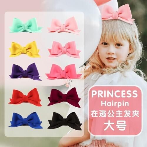 30pc/lot Large 5.5" Kids Puff Hair Bows with Clips,Baby Girls Double Layer Bow Hair Clips Hairpins For Children Girls Headwear