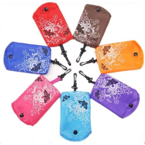 Home Reusable Foldable Shopping Bag Eco Totes Grocery Butterfly Reusable Bag Oxford Fabric Shoulder Bag